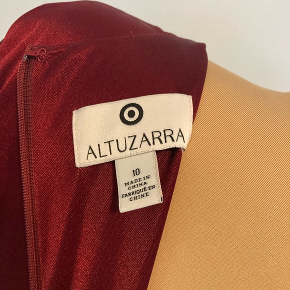 Altuzarra for Target burgundy satin tulip-skirt dress - Picture 5 of 8